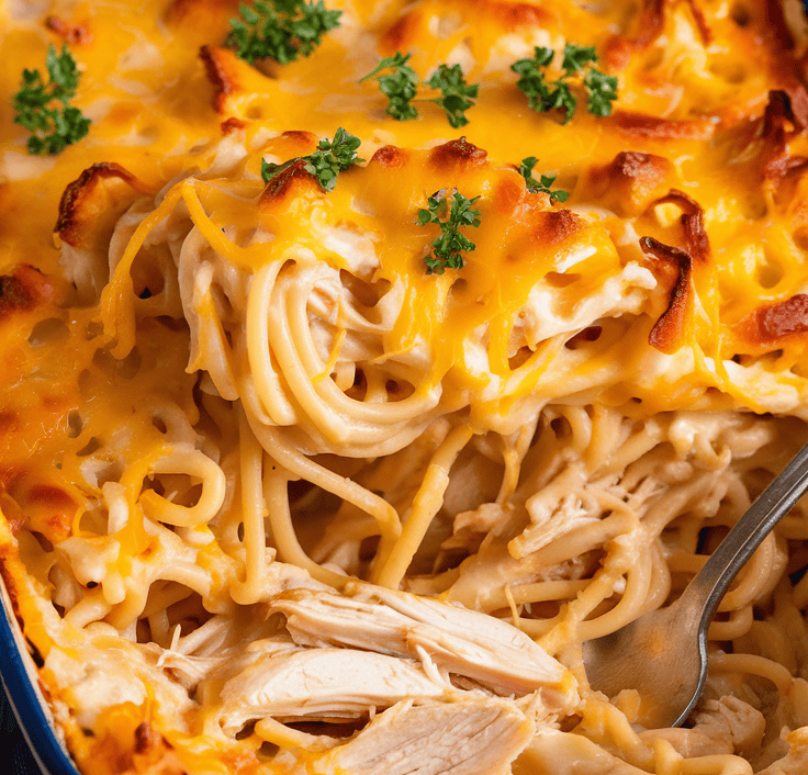 cheesy chicken spaghetti