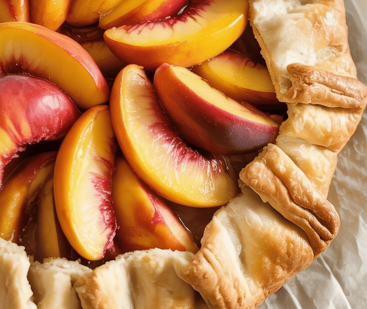 easy peach galette