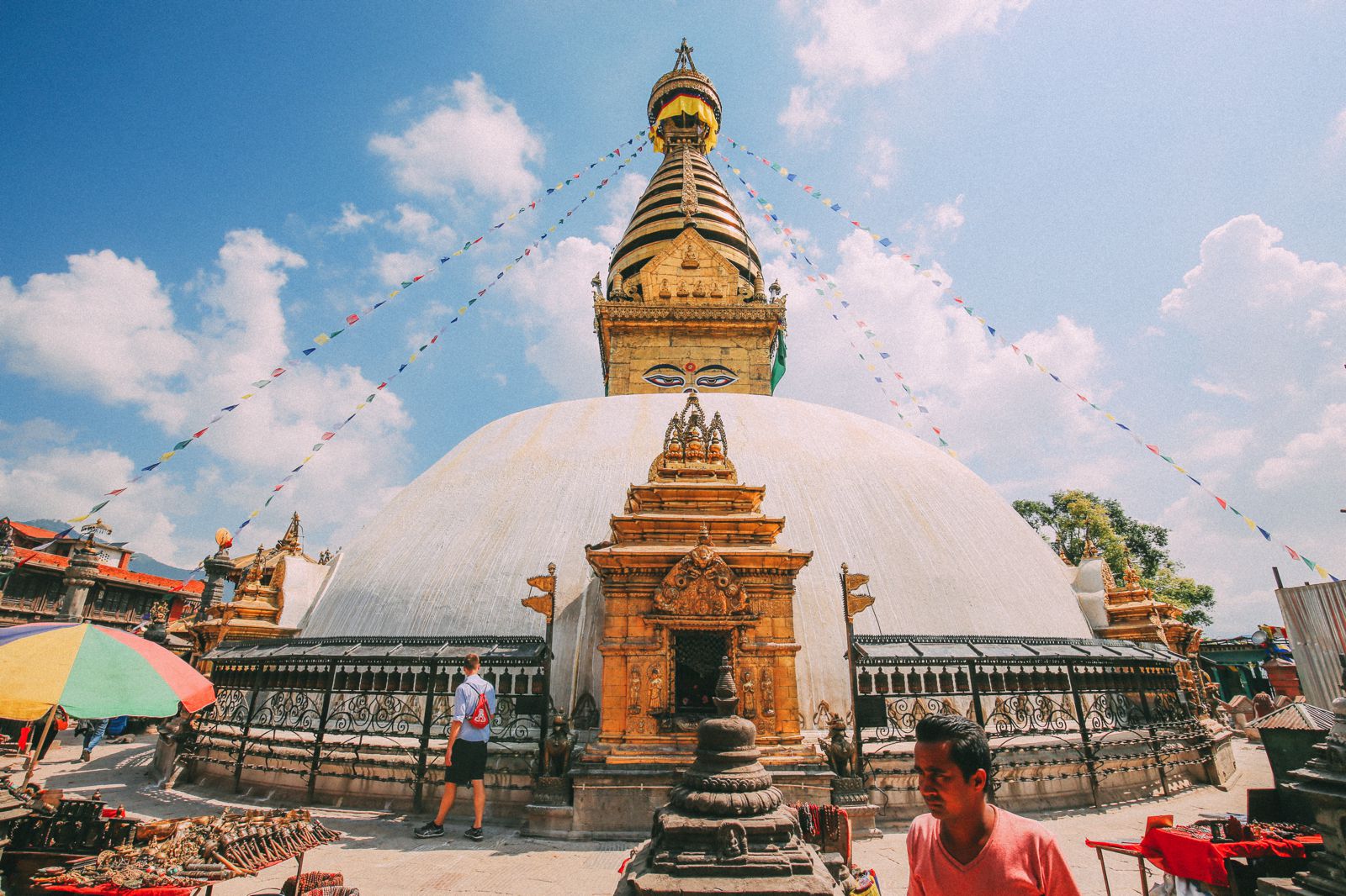 visiting swayambhunath monkey