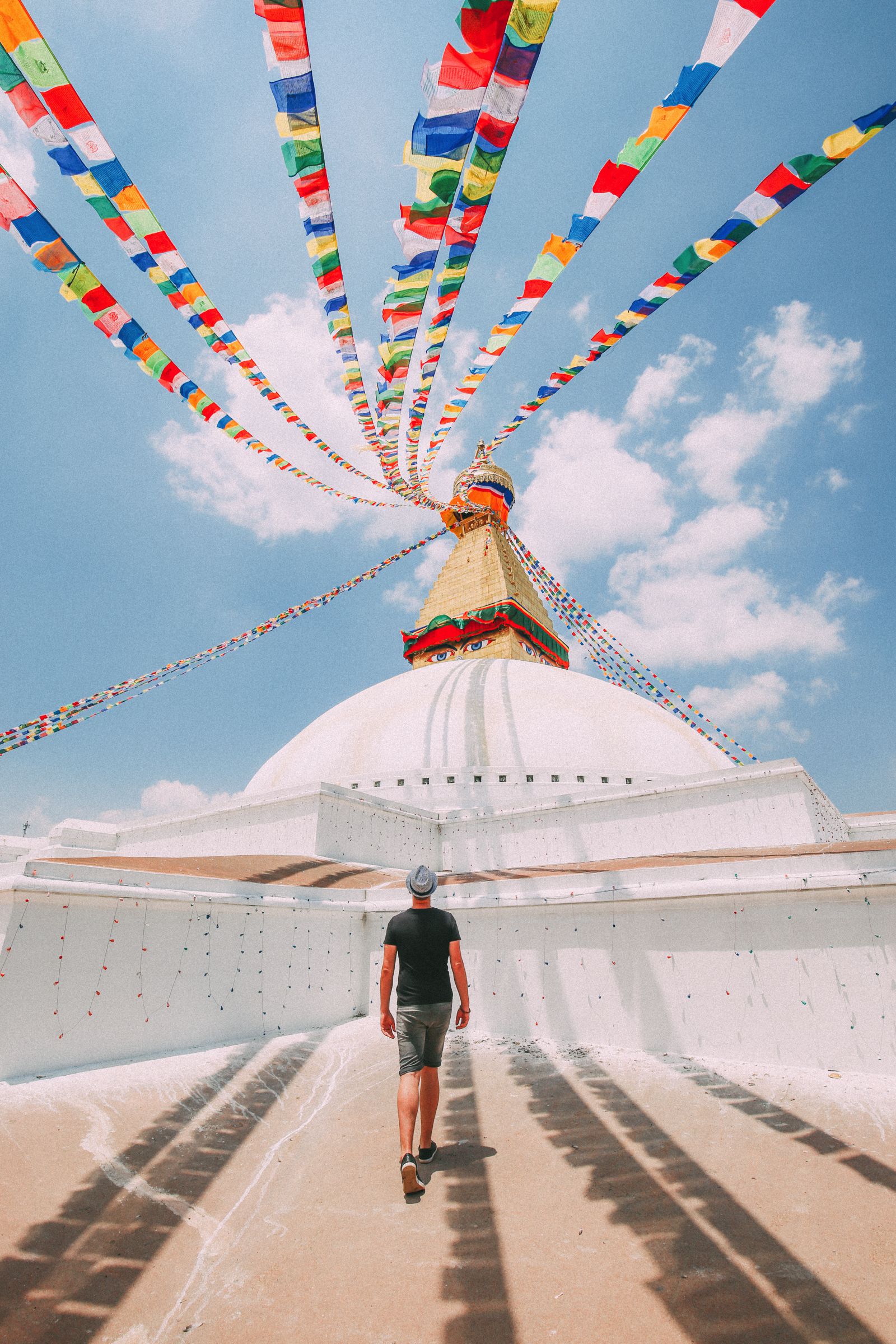 visiting boudhanath stupa