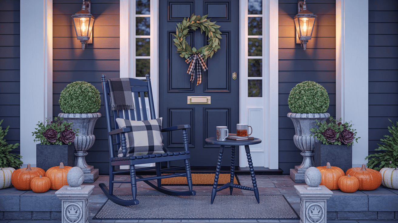 fall front porch decor