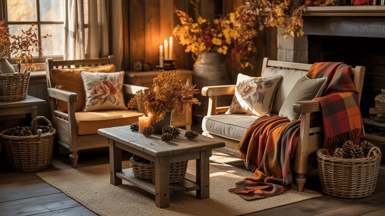 fall living room decor