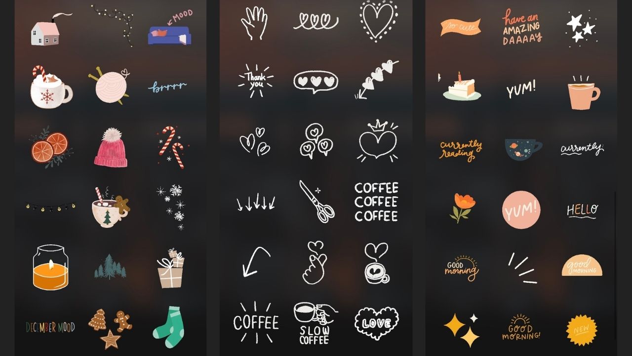 cute instagram stickers
