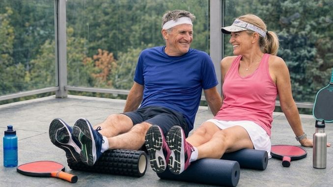 7minute postpickleball foam rolling