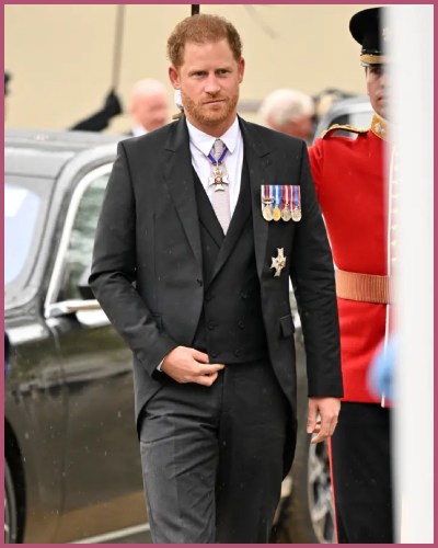 prince harry arrives