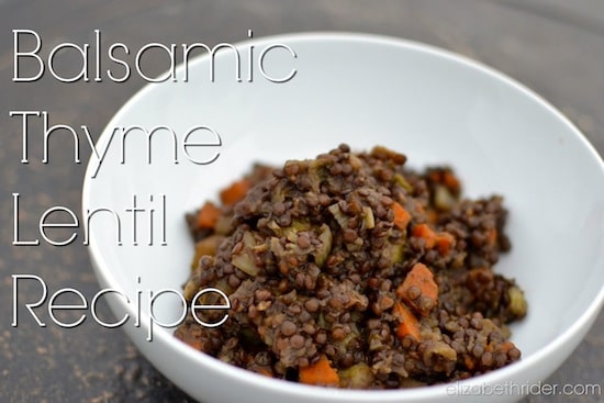 easy balsamicthyme lentils