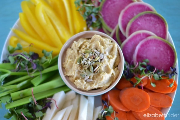 beautiful spring hummus