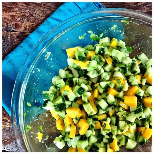 healthy mango avocado