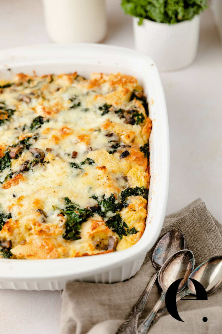 mushroom kale strata