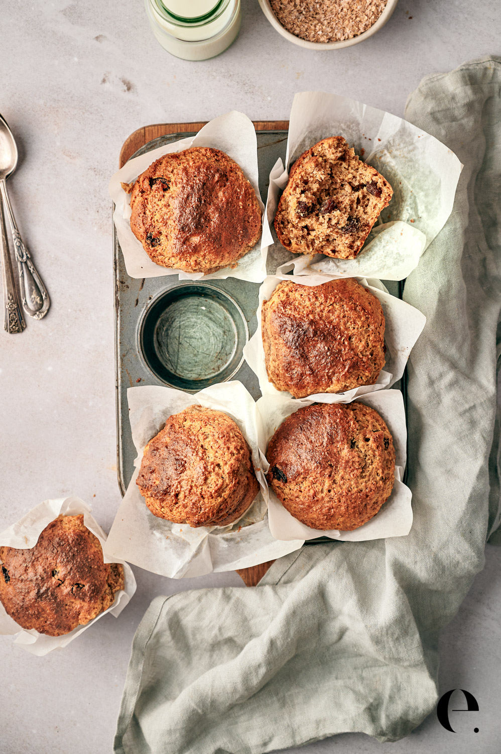 nutty bran muffins