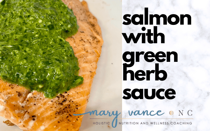 salmon green herb