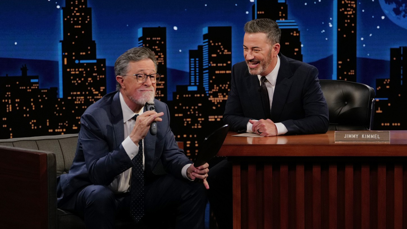 colbert shaves his