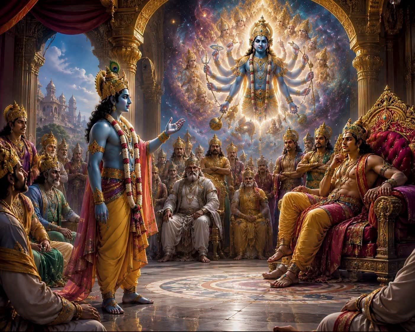 श्रीकृष्ण की शान्ति‑दूत लीला: करुणा, नीति और धर्म का आदर्श