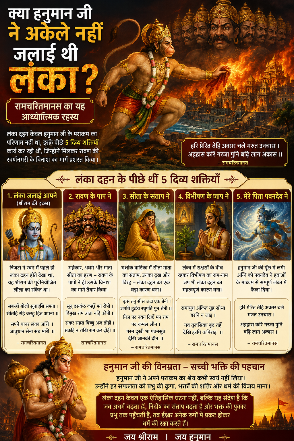 क्या वास्तव में हनुमान जी ने अकेले जलाई थी लंका?