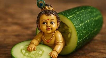 जन्माष्टमी पर कृष्ण जन्म के समय क्यों काटते हैं खीरा?