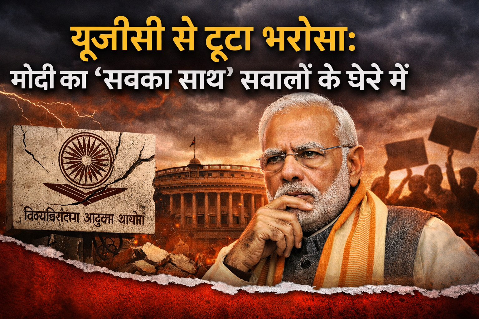 यूजीसी से टूटा भरोसा: मोदी का ‘सबका साथ’ सवालों के घेरे में