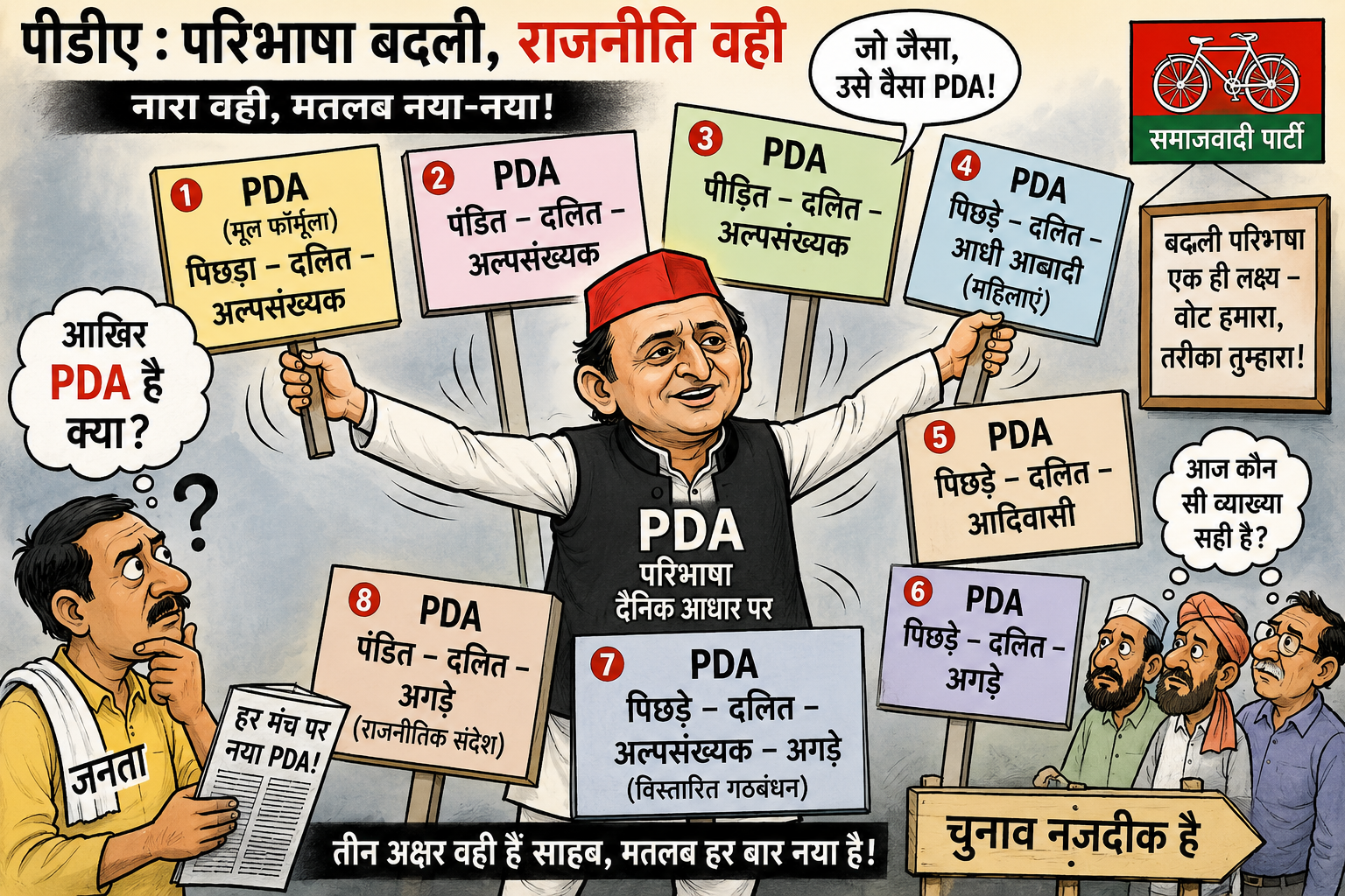 पीडीए या धोखा : परिभाषा बदलती रही, राजनीति चलती रही