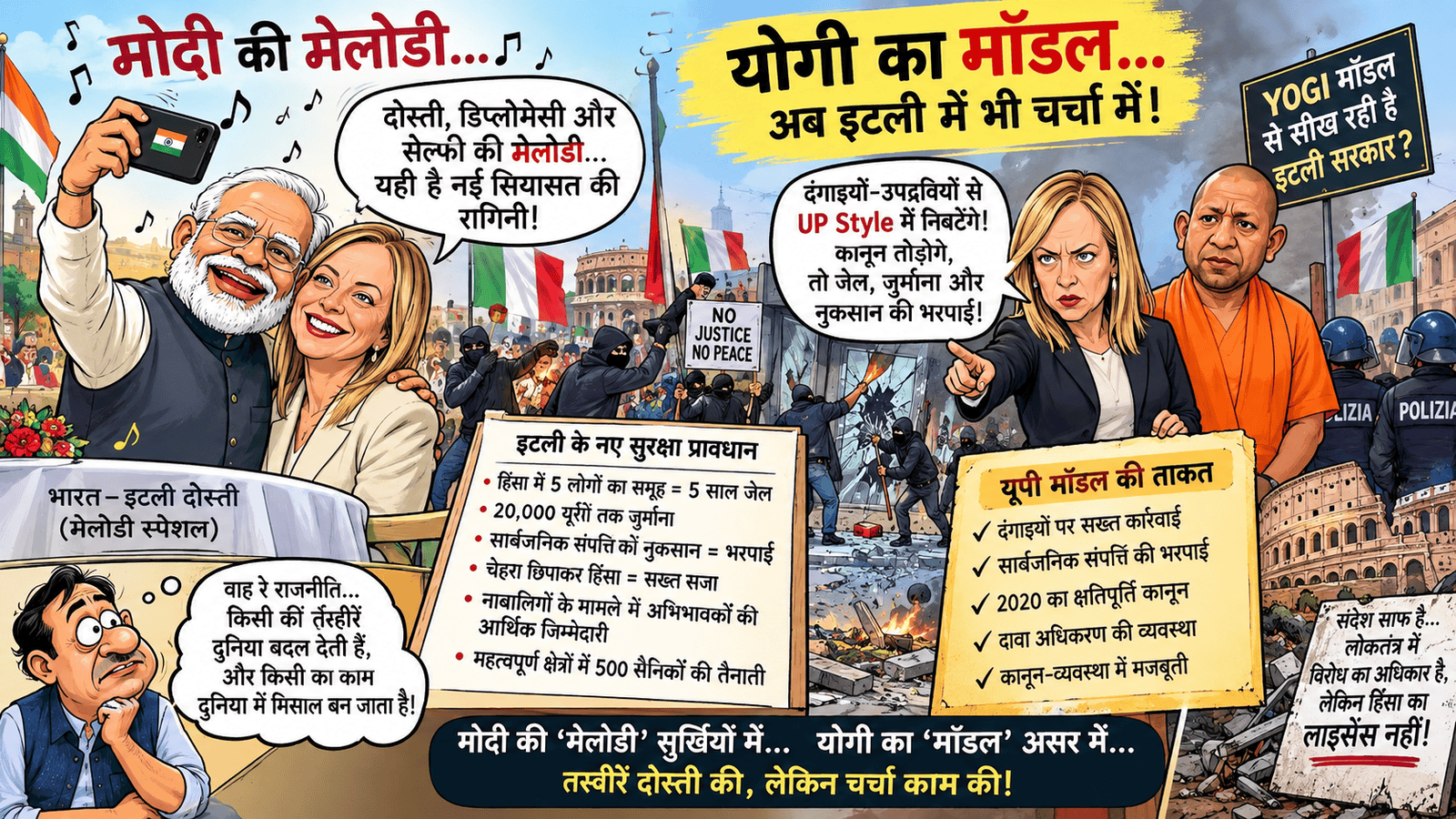 मोदी की ‘मेलोडी’ में उलझी सत्ता, योगी के मॉडल की विदेशों में गूंज!