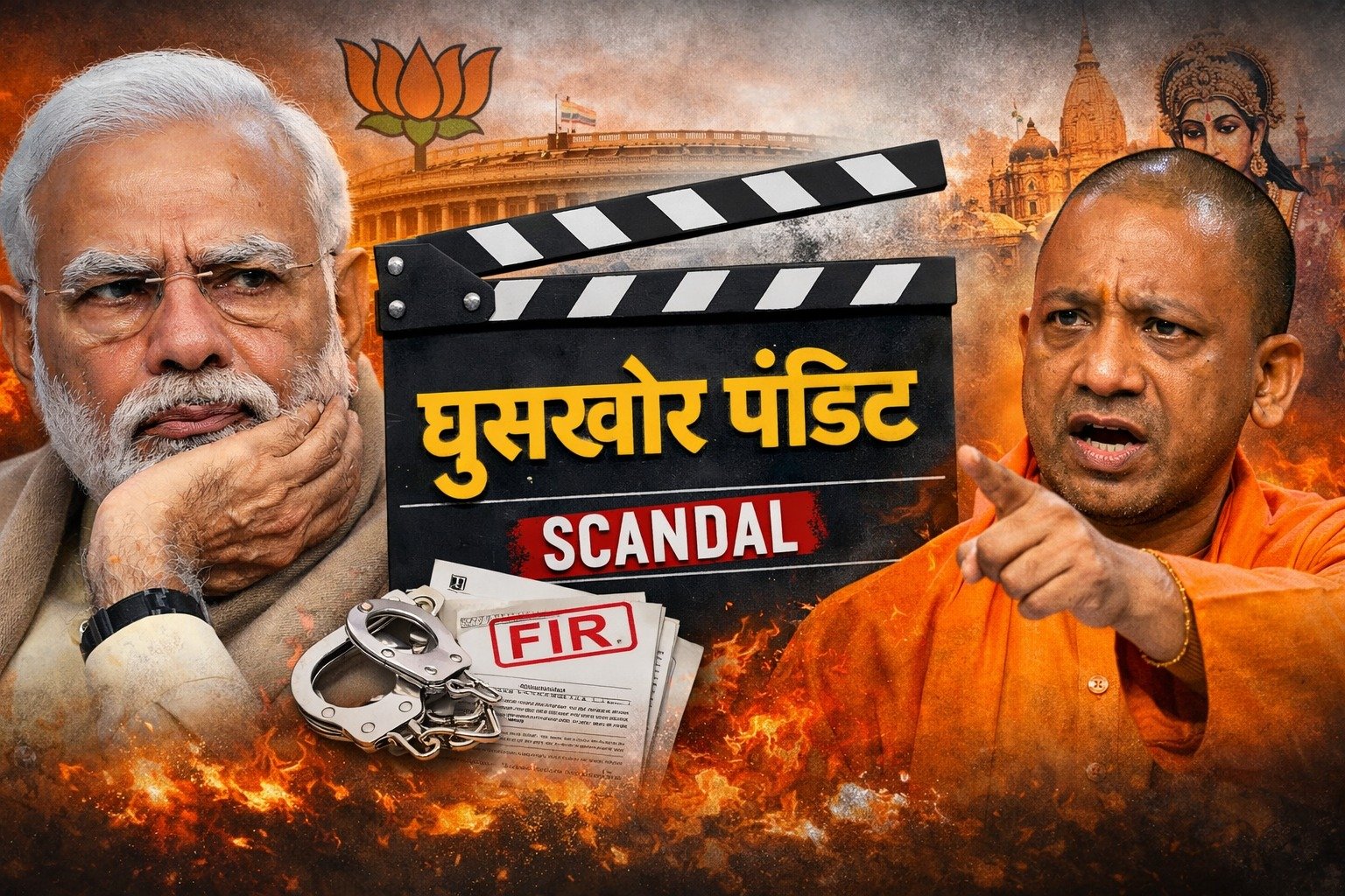 घूसखोर पंडित प्रकरण: योगी की सख़्ती बनाम मोदी की चुप्पी
