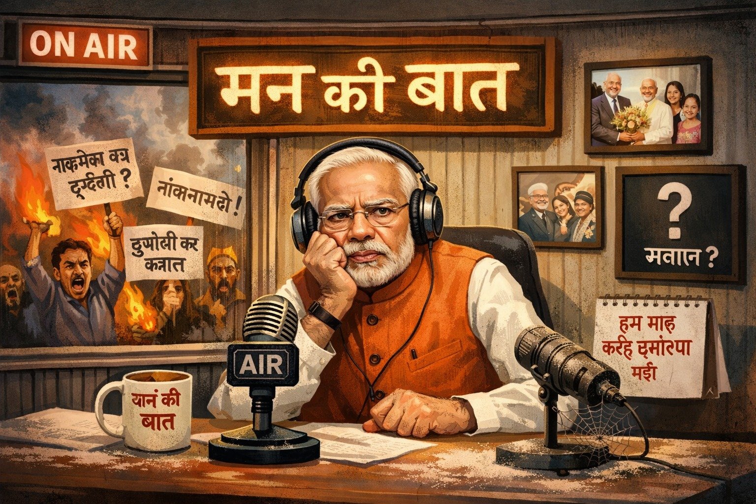 “मन की बात या मन की मात? जब सवालों से दूरी बनाते प्रधानमंत्री!”