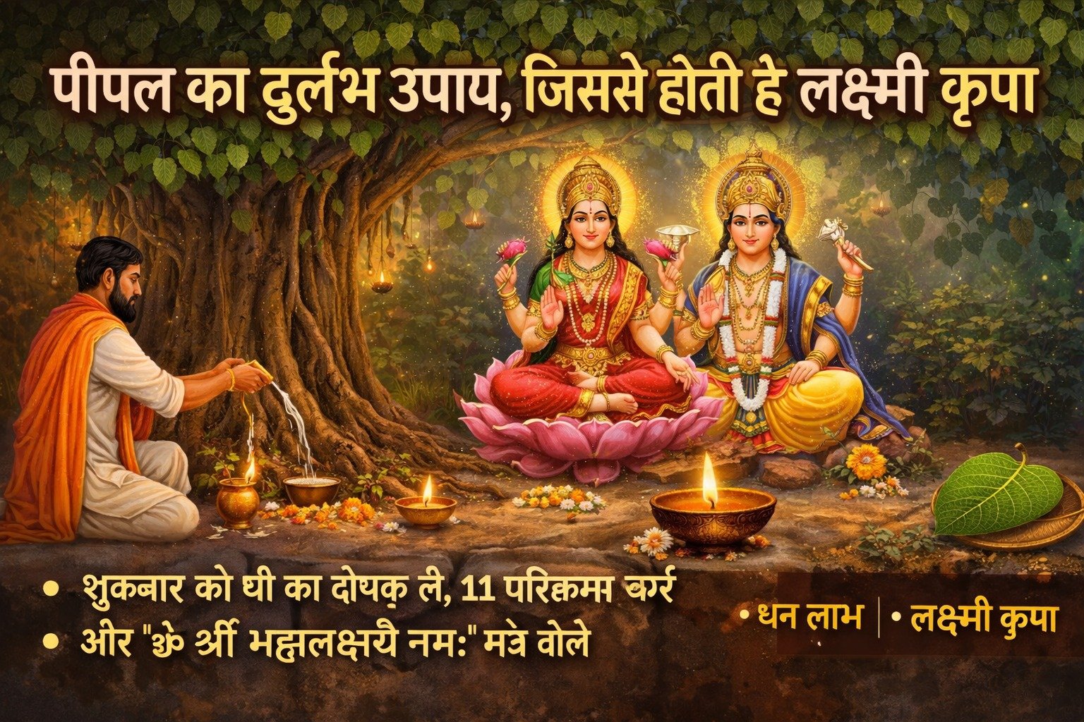 पीपल का एक दुर्लभ उपाय, जिससे मिलती है मां लक्ष्मी कृपा