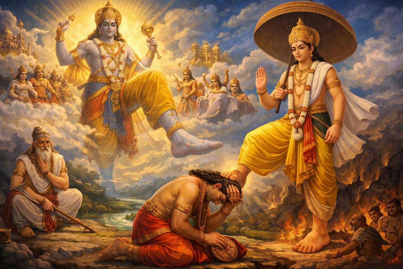 मस्तक पर विष्णु चरण: बलि की भक्ति का शिखर