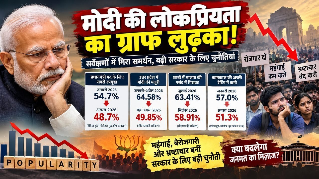 रिपोर्ट में नया खुलासा: लोकप्रियता घटी, मोदी के सामने चुनौती!