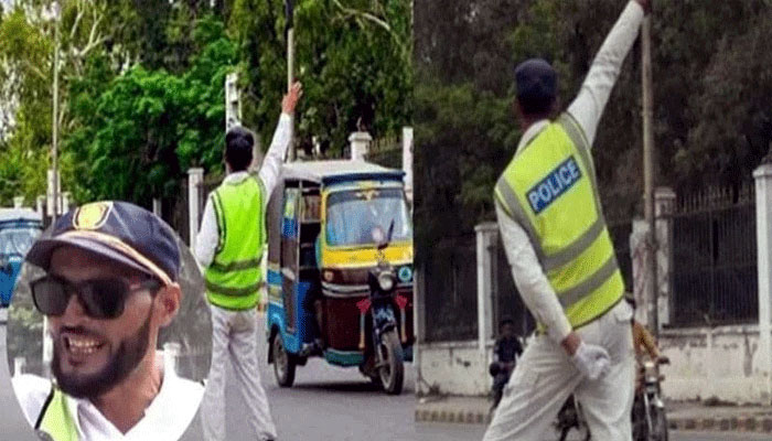 کراچی میں ڈانس کرکے ٹریفک کنٹرول کرنے والے اہلکار کی ویڈیو وائرل