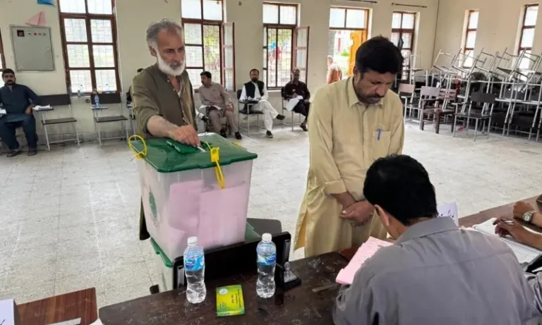 ajk polling underway