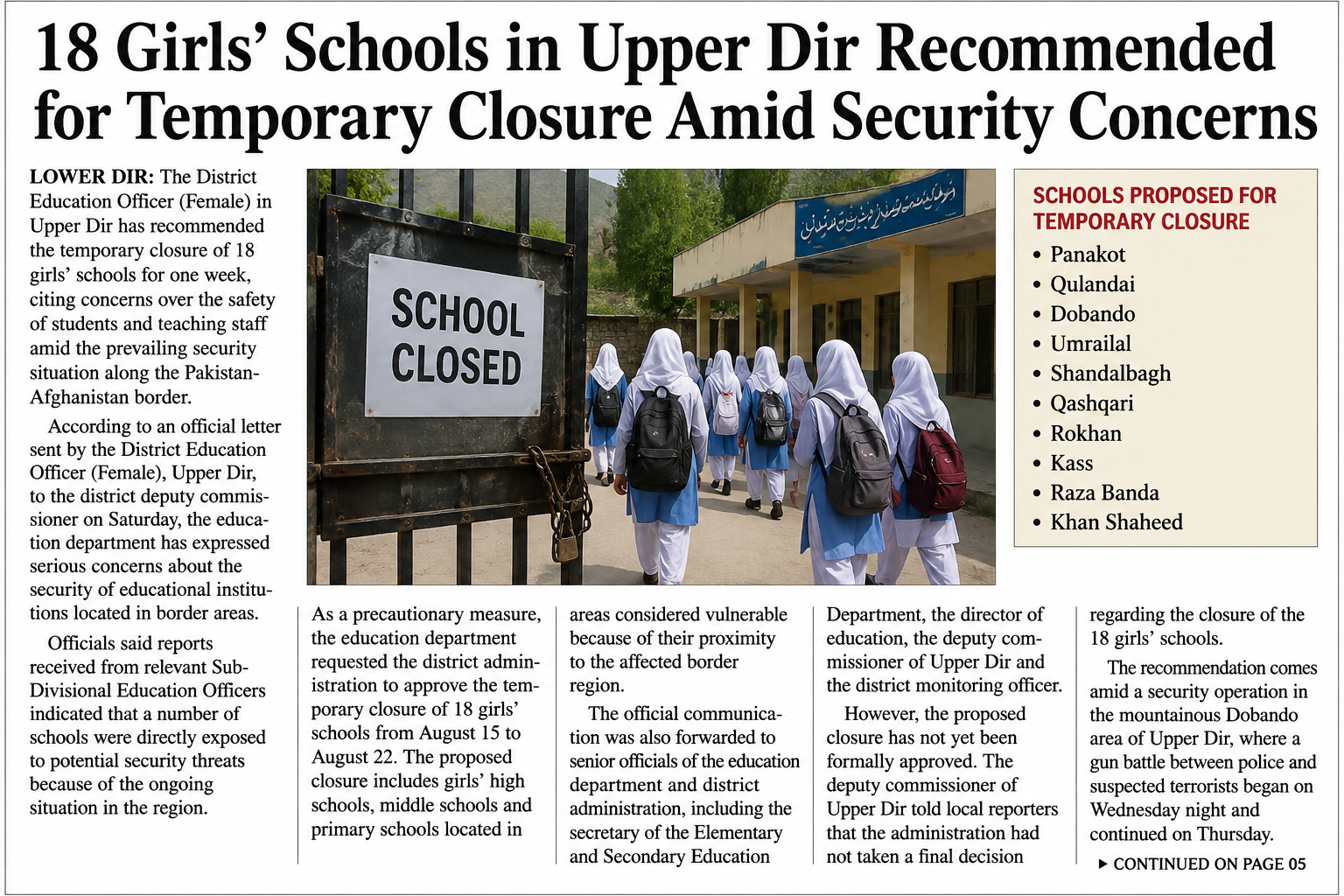 girls schools upper