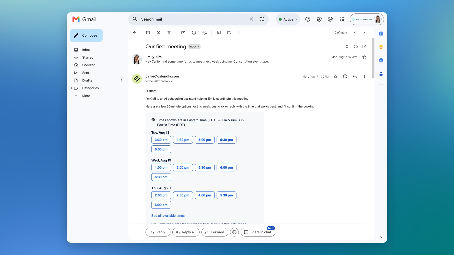 calendly throws its