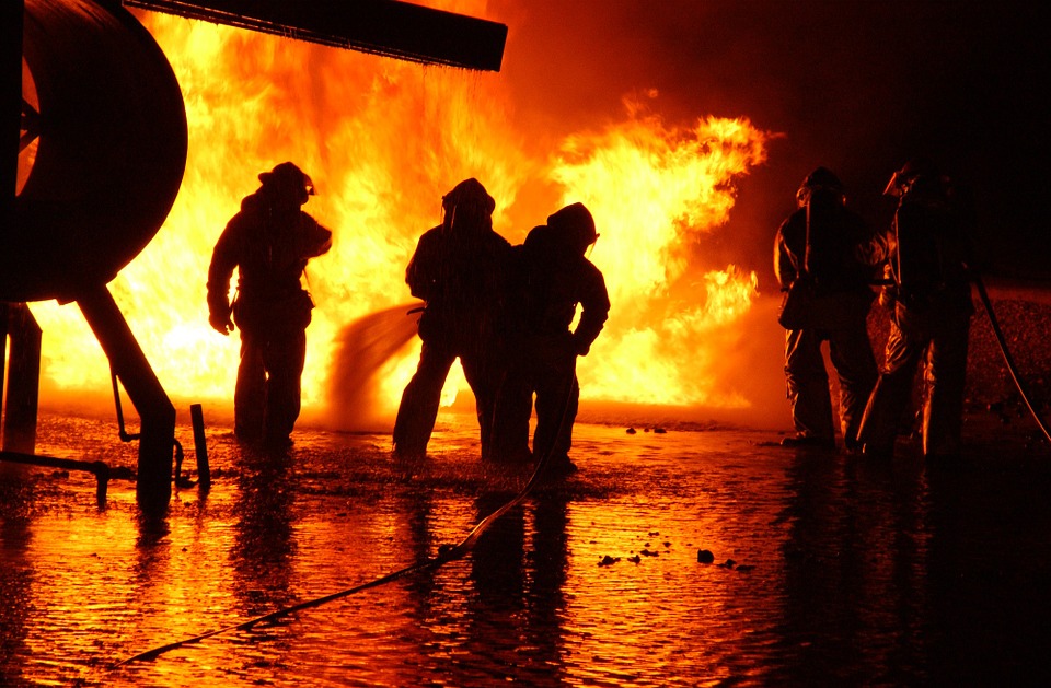 suspected insurgents torch