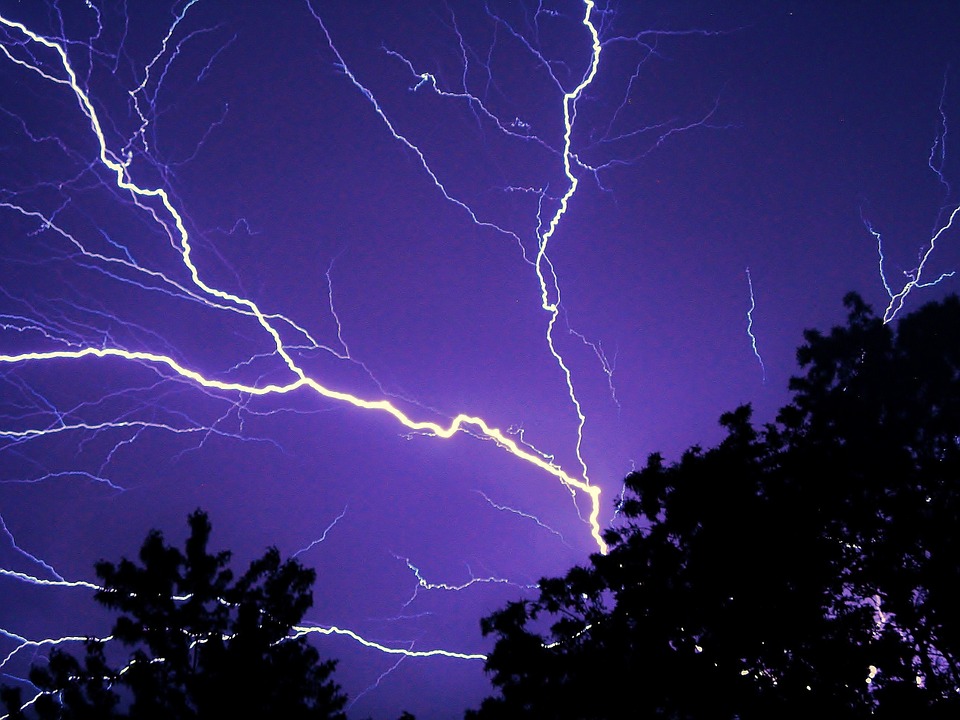 violent storms topple