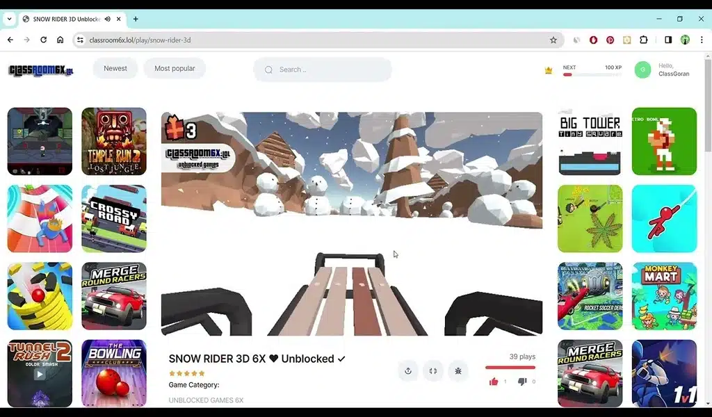 snow rider classroom