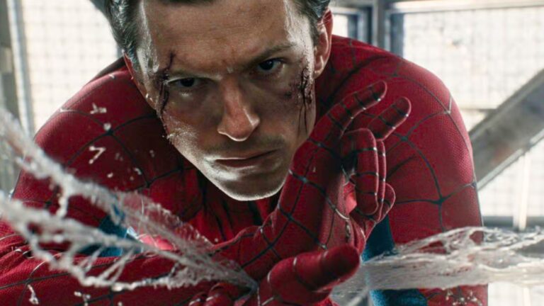 while spiderman breaks