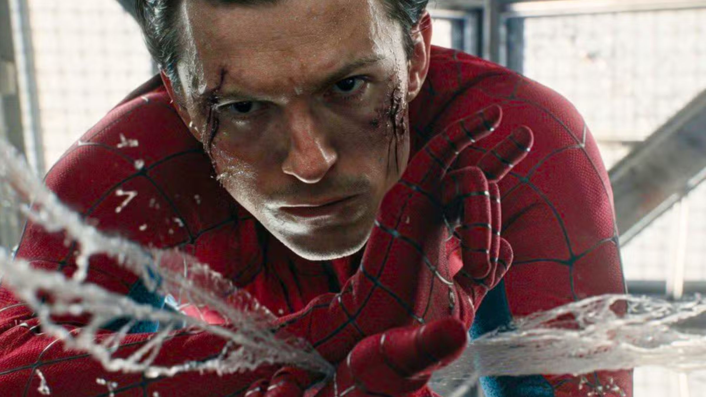 while spiderman breaks
