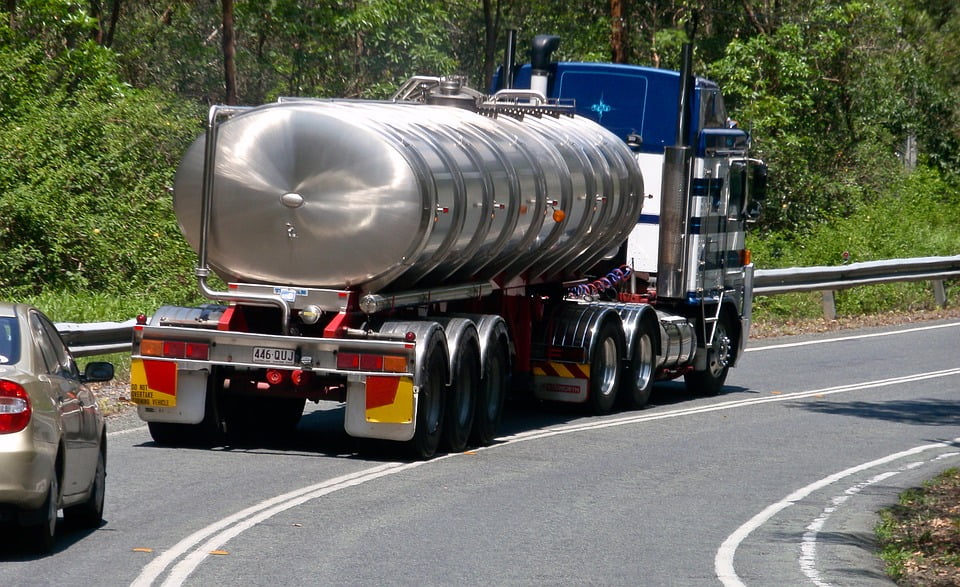 fuel tanker truck