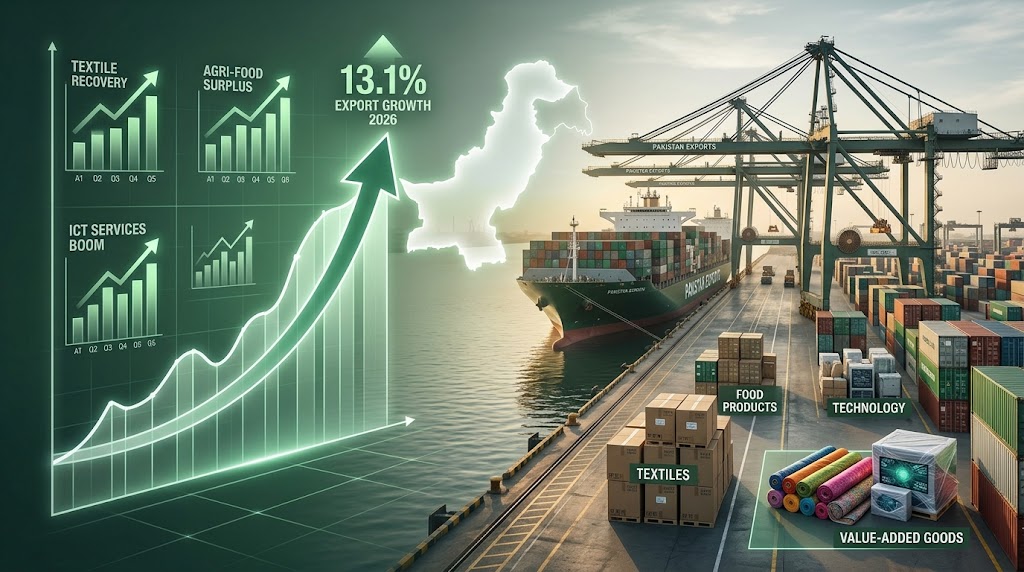 pakistan exports rise