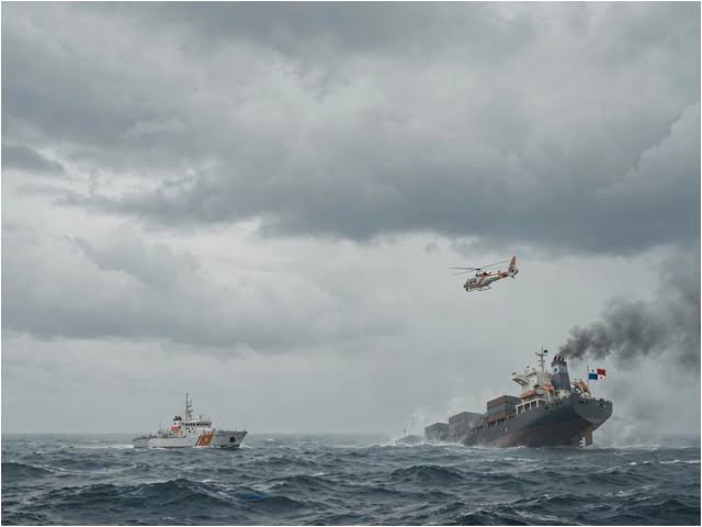 cargo ship sinks