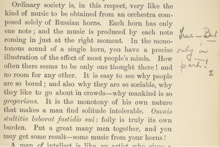 marginalia devised conversation