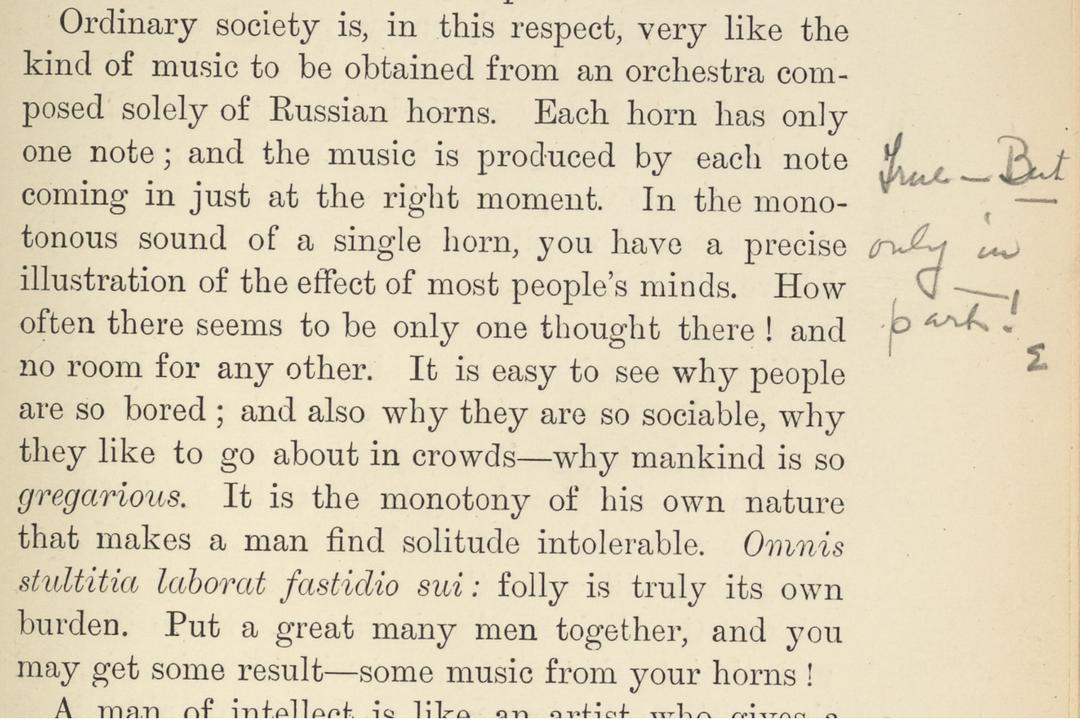 marginalia devised conversation
