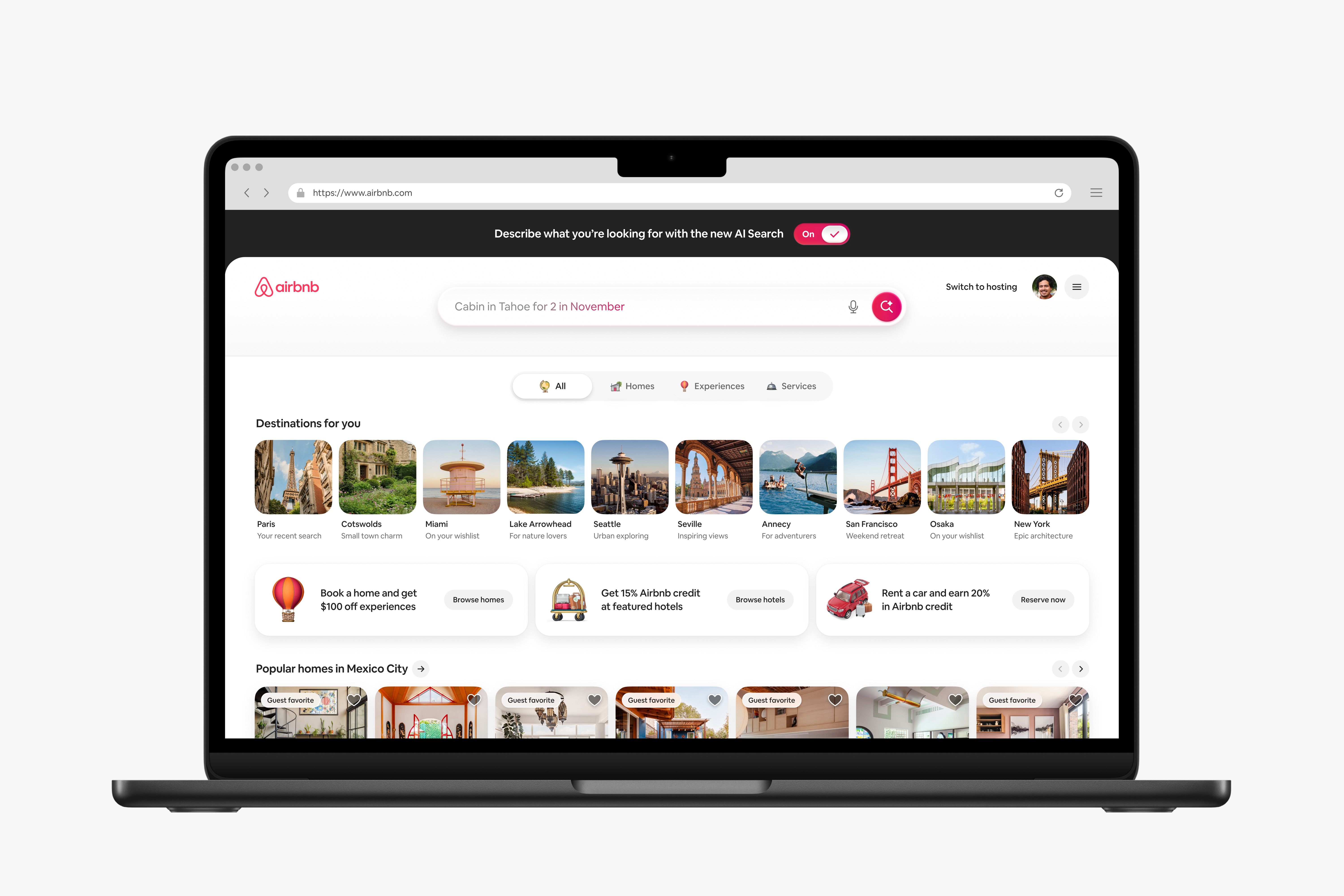 airbnb adds search