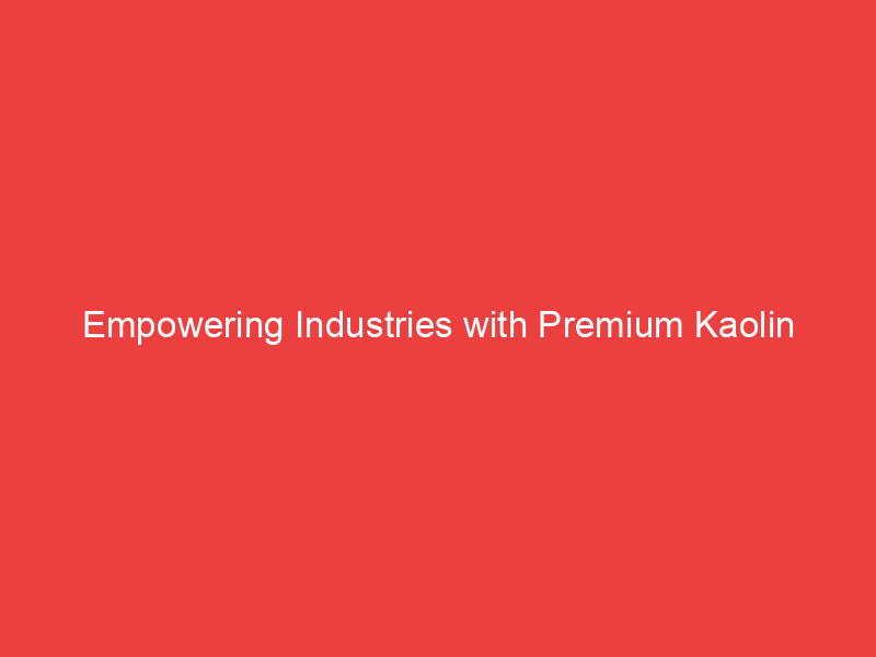 Empowering Industries with Premium Kaolin