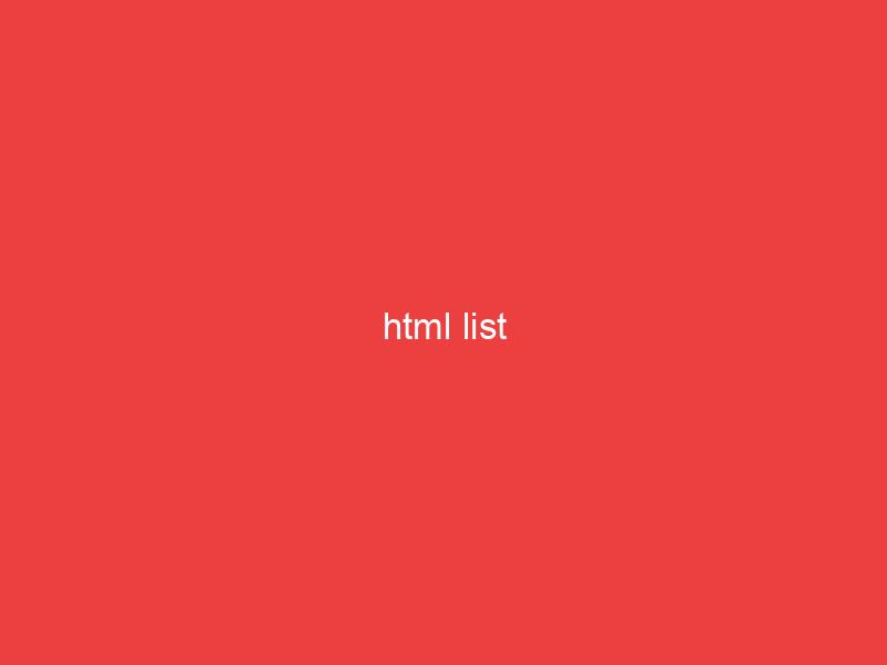 html list