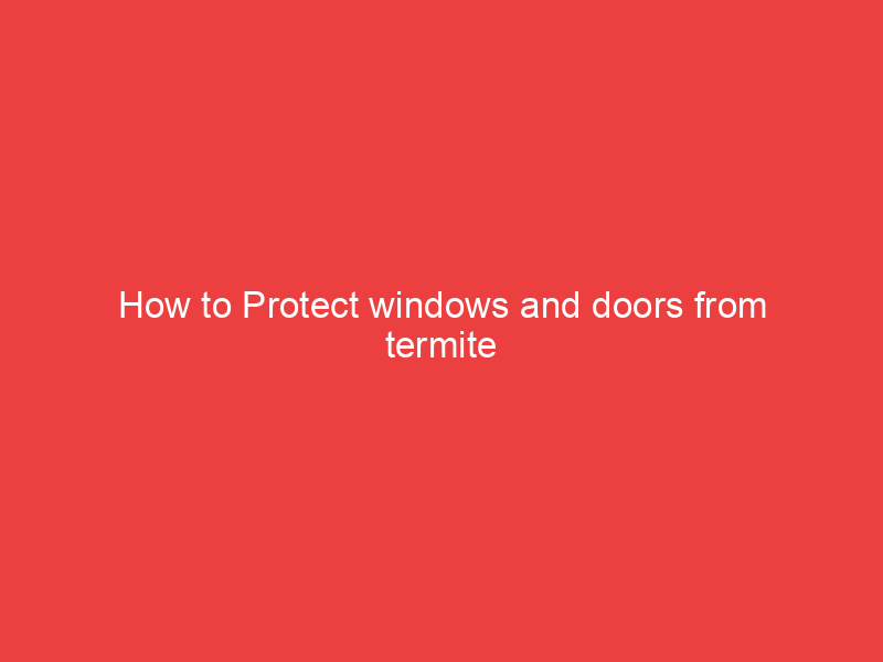 How to Protect windows and doors from termite pest in Tucson AZ?