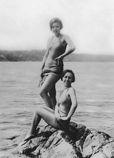 the old lady in bikini
