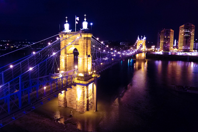 Cincinnati Roebling Bridge Aerial Night H.jpg