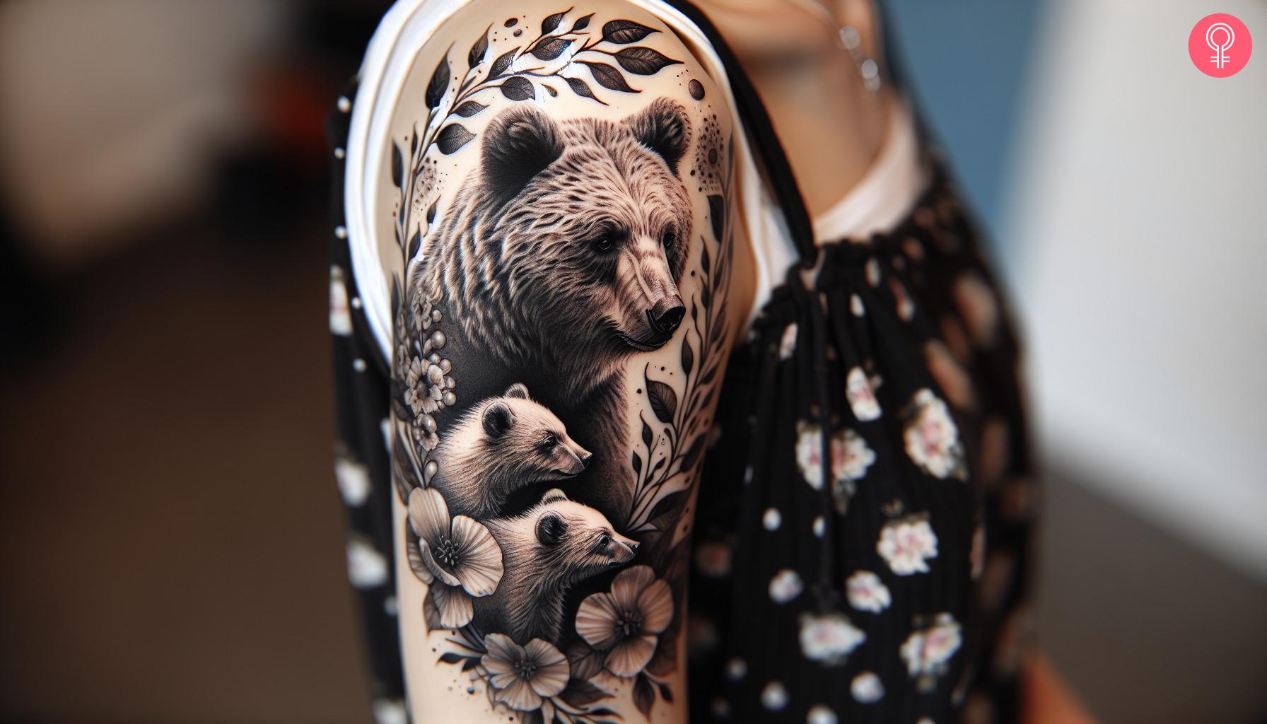 Mama Bear And Cubs Tattoo.jpg