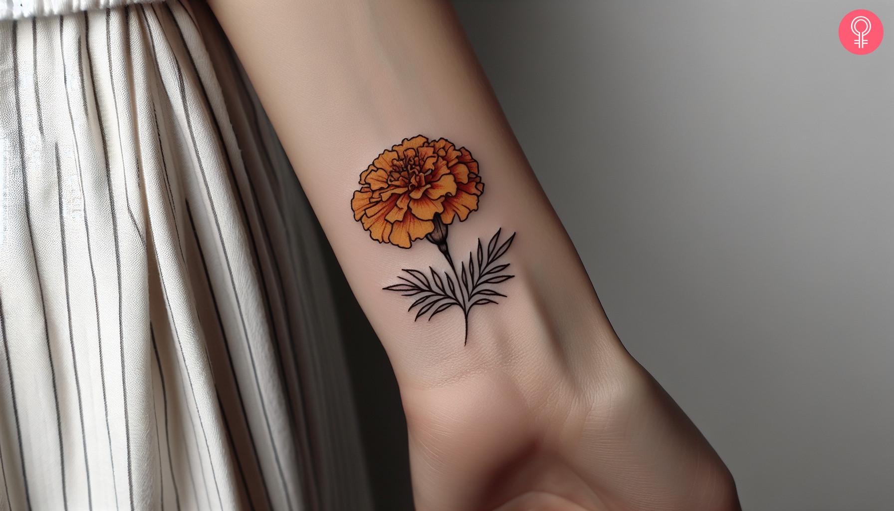 October Birth Flower Marigold Tattoo.jpg