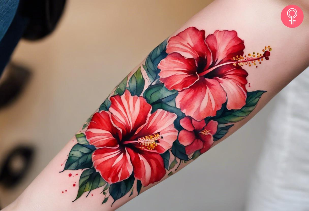Realistic Hibiscus Flower Tattoo.jpg